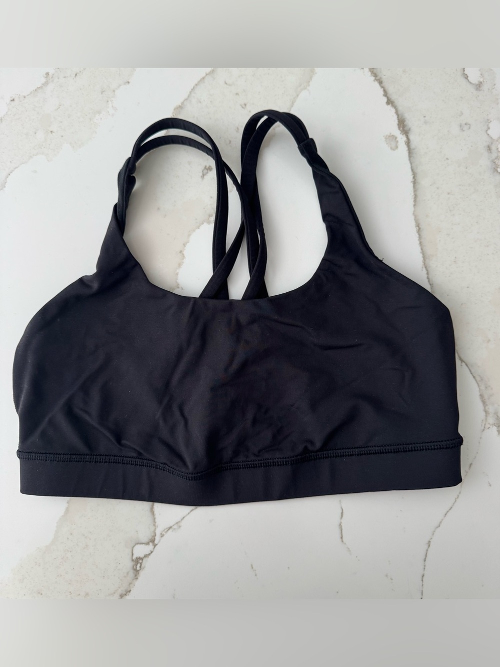 lululemon Energy Black Double-Strap Sports Bra Size 8